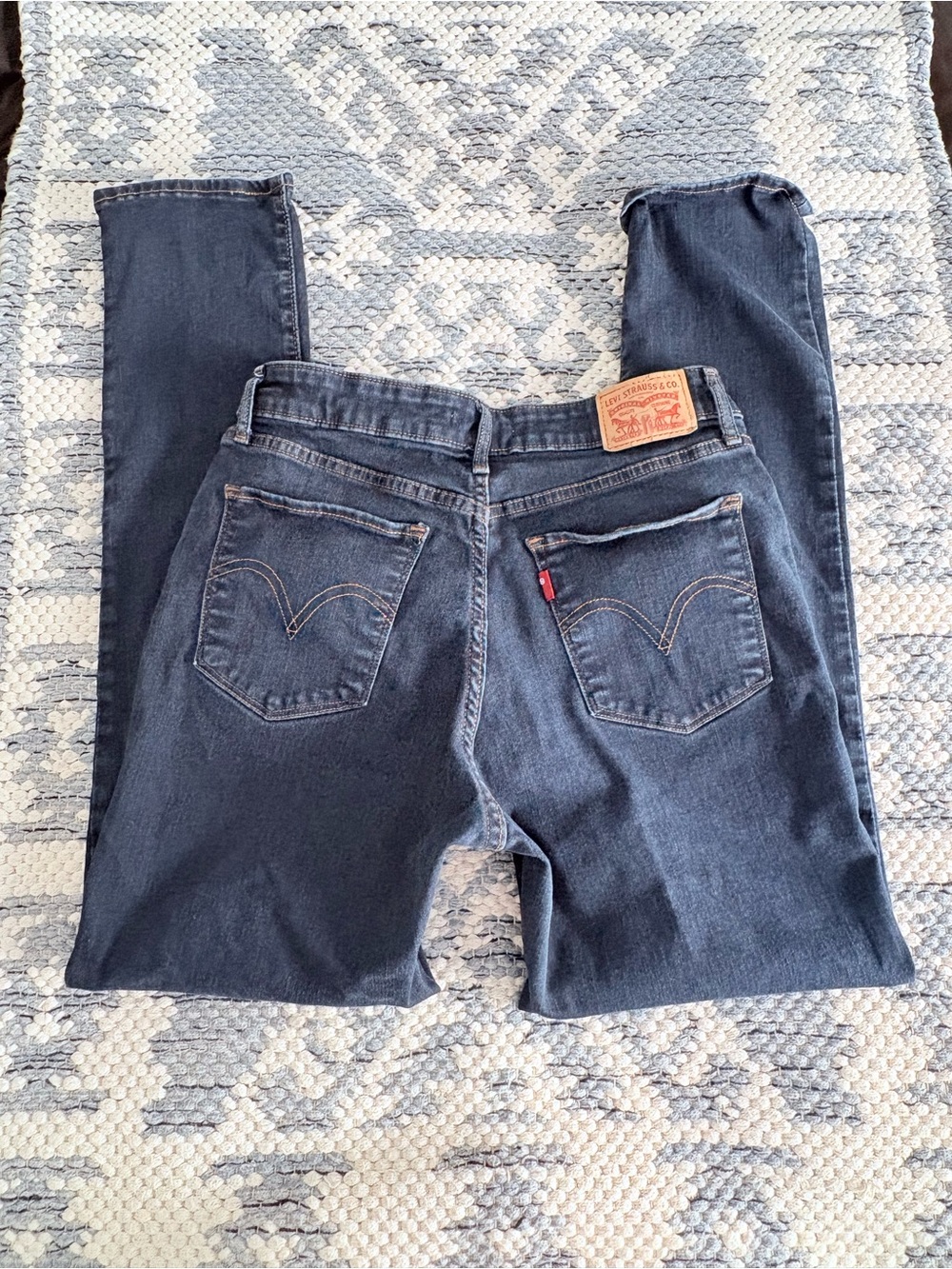 Levi's Womans Navy Straight Jeans